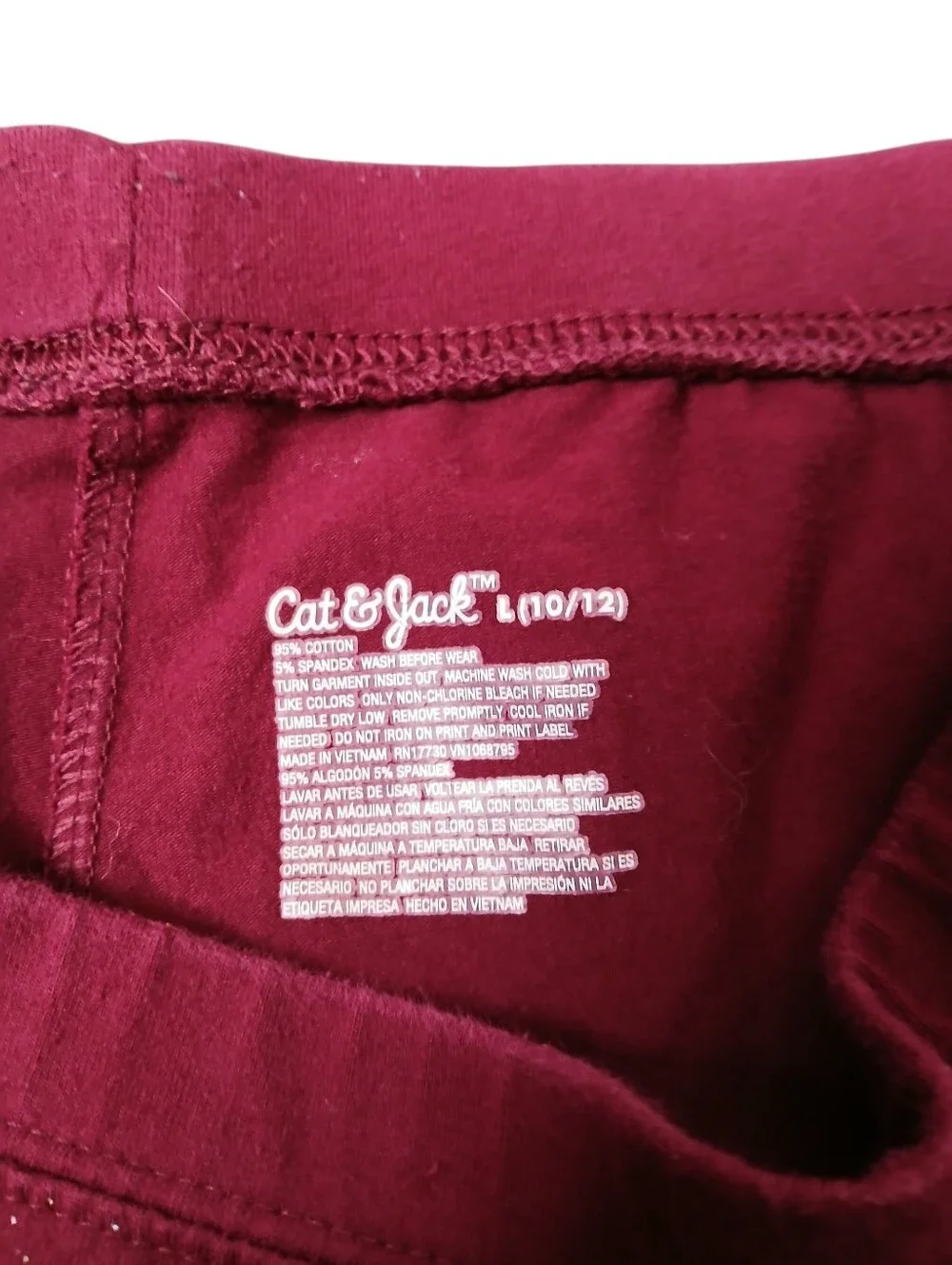 Cat & Jack Deep Wine Stretch Leggings